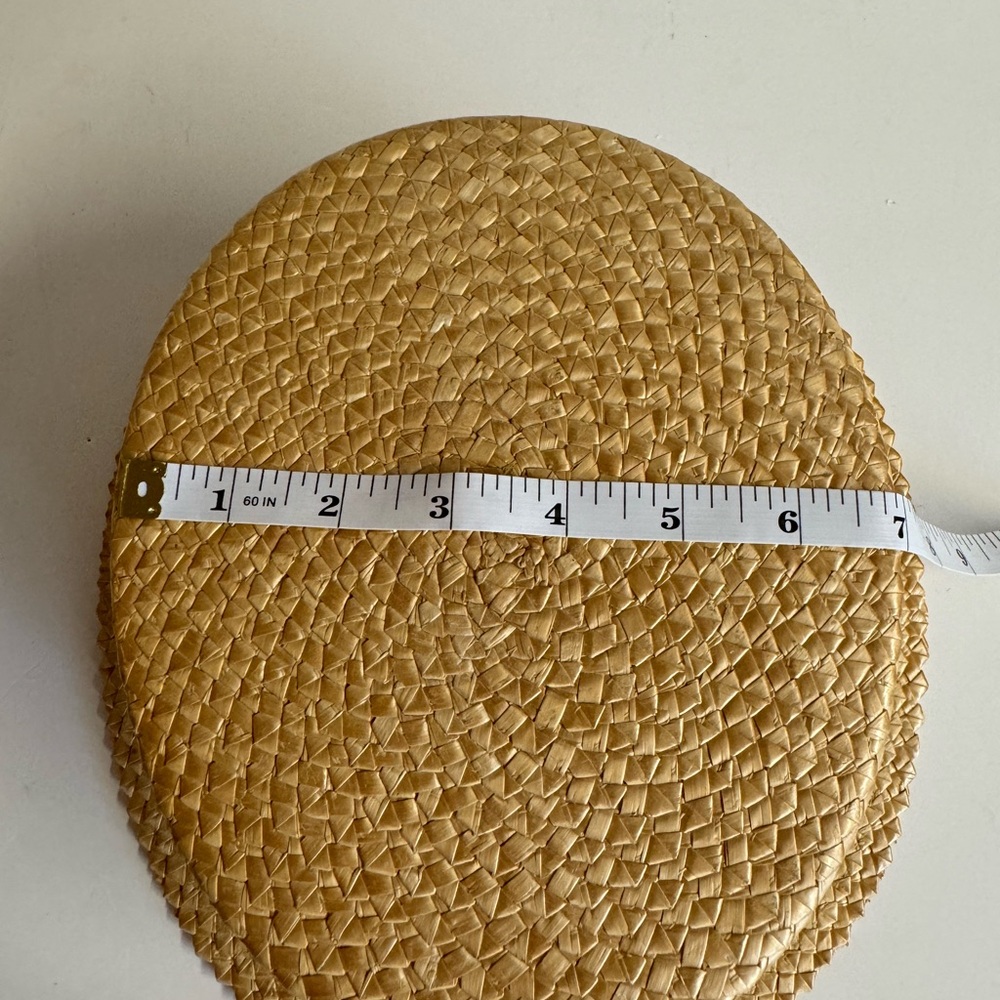 Vtg 50s Hughes Hatcher Suffrin Brown straw boaters hat Crofut & Knapp Size 7 1/4 - Picture 9 of 16